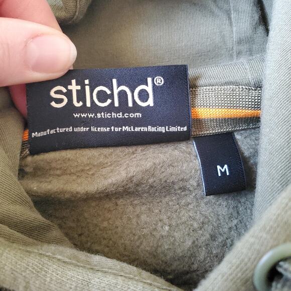 McLaren Ricciardo Pullover Hoodie Mens Medium Green F1 Racing Sweatshirt Stichd - Picture 5 of 12